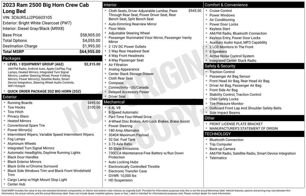 ram ram 2500 pickup 2023 3C6UR5JJ2PG603105 image ram ram 2500 pickup 2023 3C6UR5JJ2PG603105 image